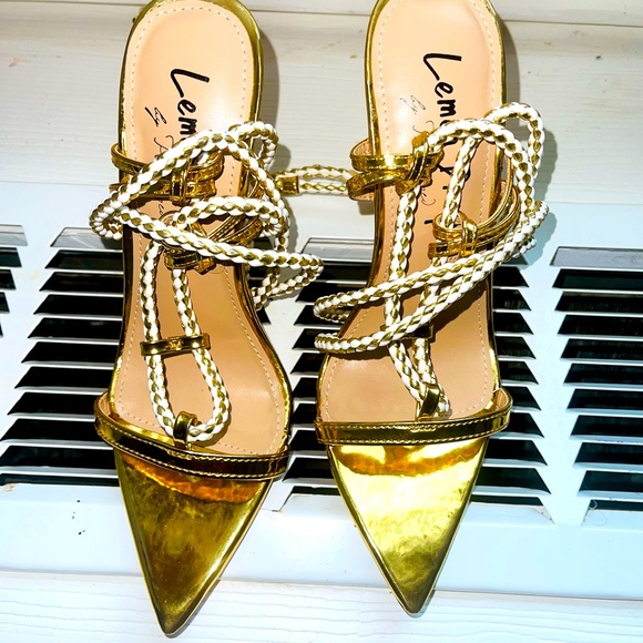 Never worn before. Vegan leather, rope tie accent for a Greek goddess look. - Picture 3 of 6